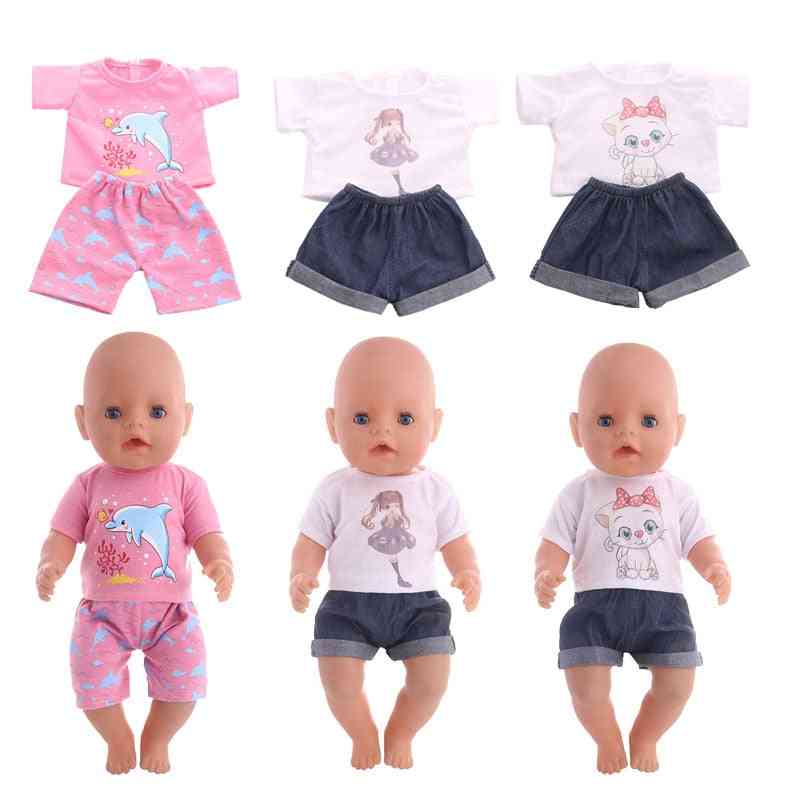 Cute Animal Pattern Baby Cloths Fit For 18/43 Inch Doll