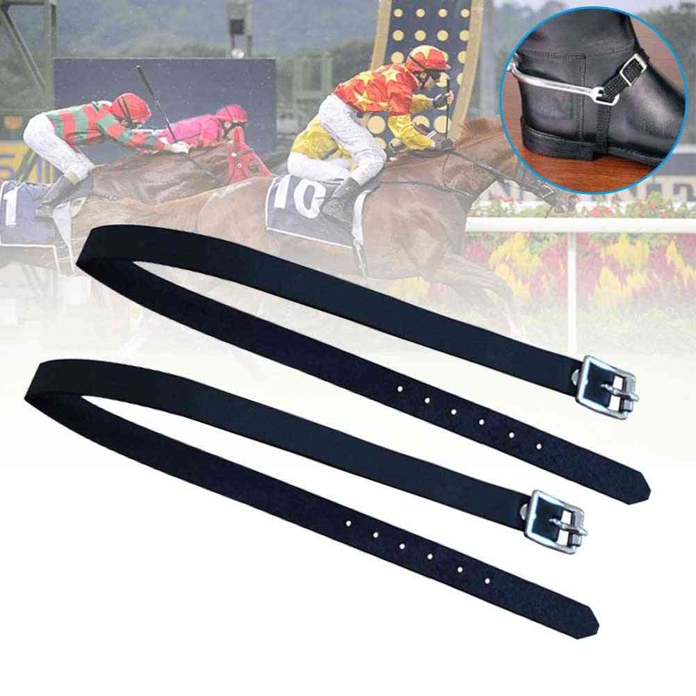 Long Training Horse Riding Pu Leather Sports Accessories, Outdoor Durable Solid With Buckle Protective Equipment