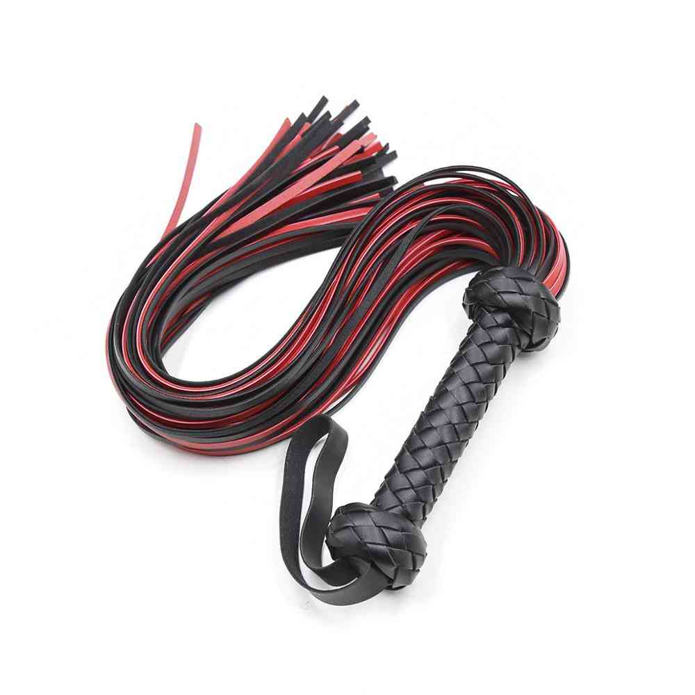 Horse Supply Premium Suede Flogger For Training, Crop Whip Or Leather Covered Handle With Wrist Strap