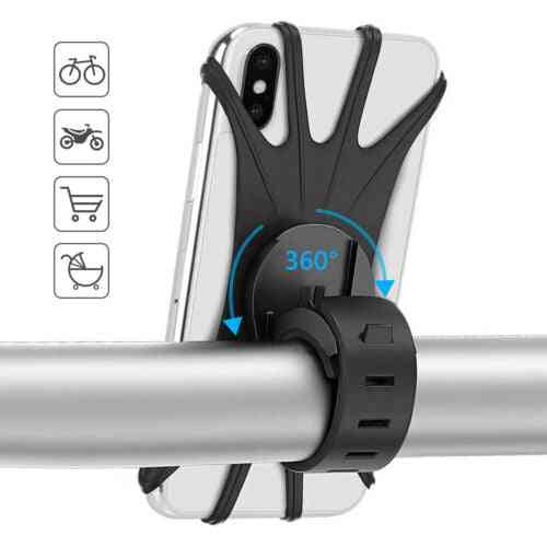 Suport de telefon mobil pentru bicicletă, suport de montare suport pentru ghidon pentru motocicletă din silicon pentru dispozitiv GPS iphone