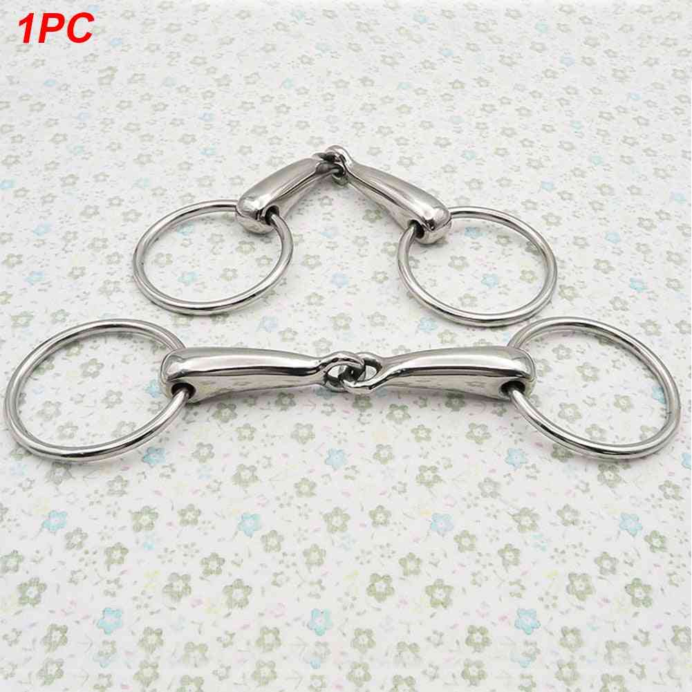 Professional Equipment, Mini Hollowed Snaffle Bit Loose Ring For Horse Mouth