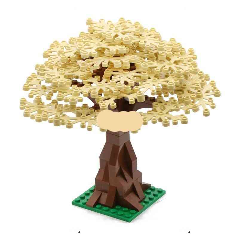 102 piezas de ladrillos árbol verde arbusto flor, plantas de hierba jardín compatible con bloques de construcción, juguetes para niños