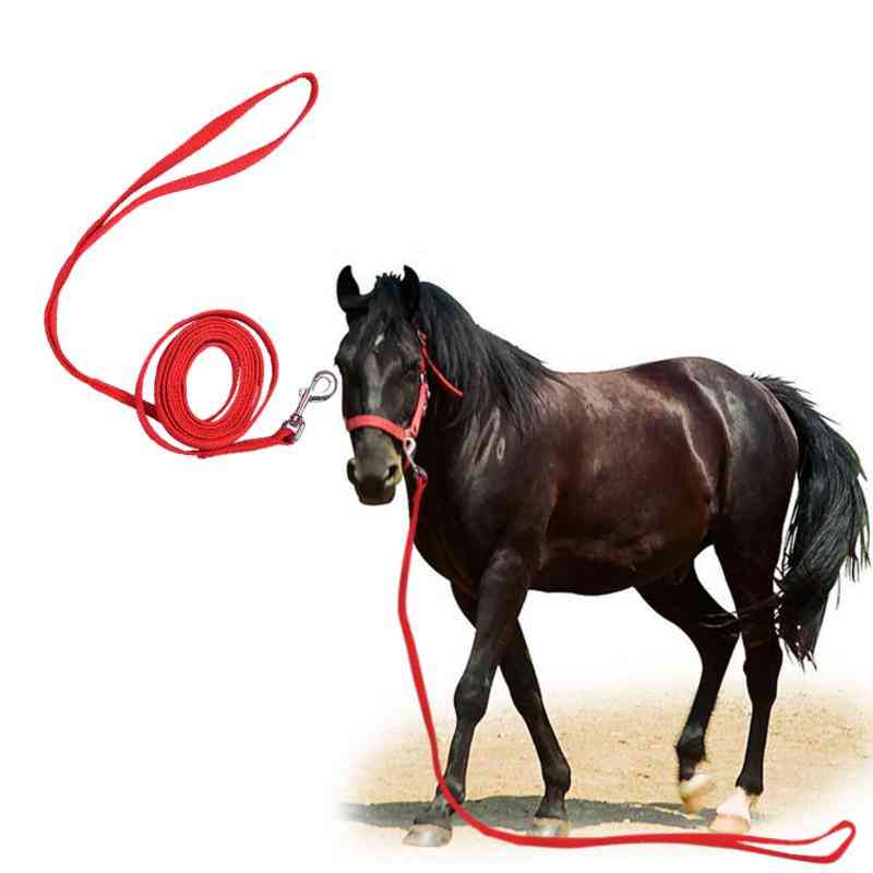 Kantary wodze sprzęt jeździecki do uzda dla konia z wędzidłem i stałym pasem wodnym (czerwony)