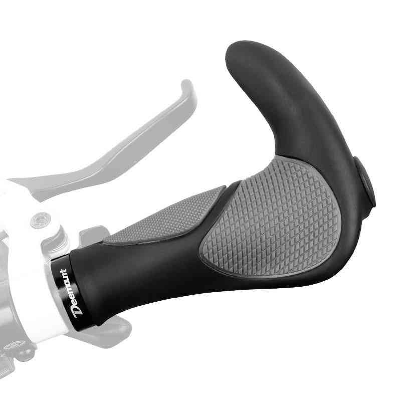 Ergonomic Design, Shock Absorption Bicycle Grips With Lock Rings