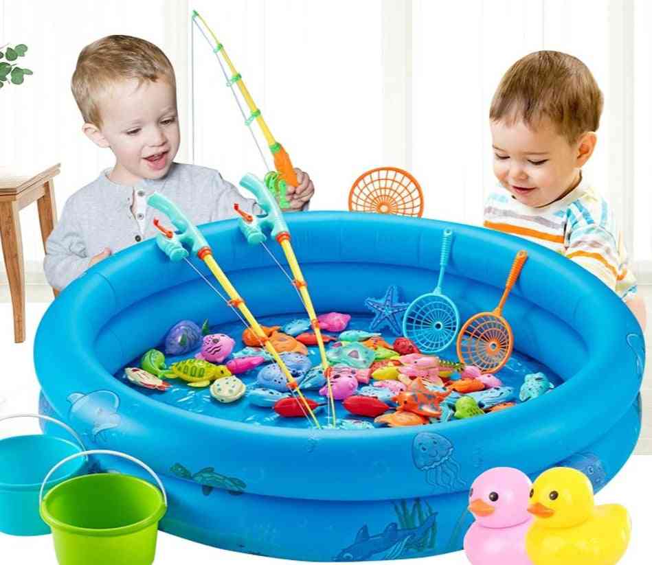 Fishing Set, Suit Magnetic Water Fish Square Play Toy