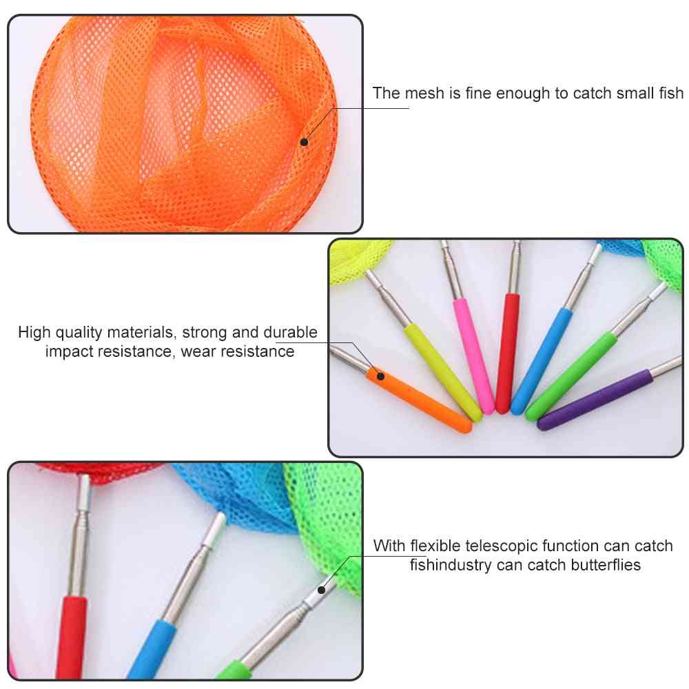 Kid's Fishing Net With Telescopic  Stainless Steel Rod