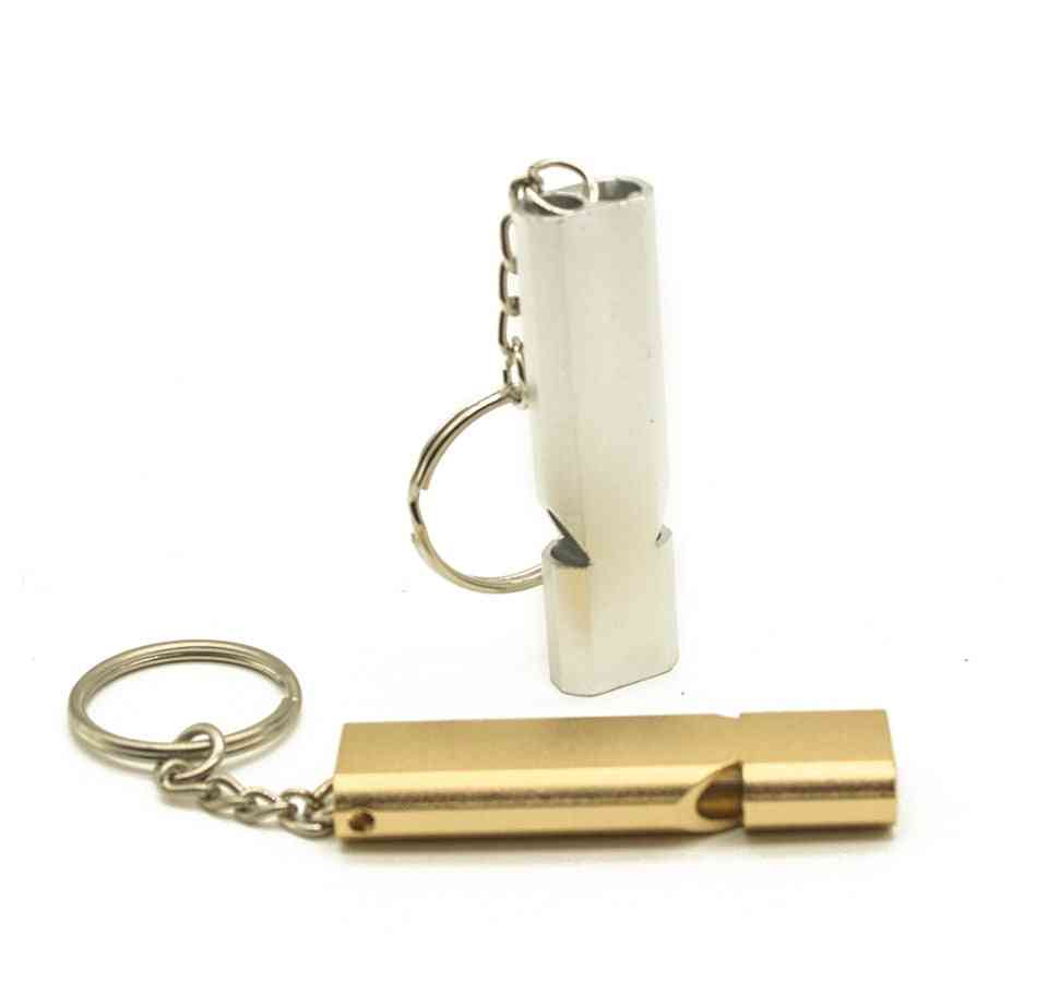 Outdoor Camping - Aluminum Alloy Whistle Keychain