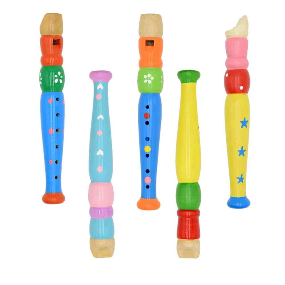6 Holes Musical Instrument Wooden Flute