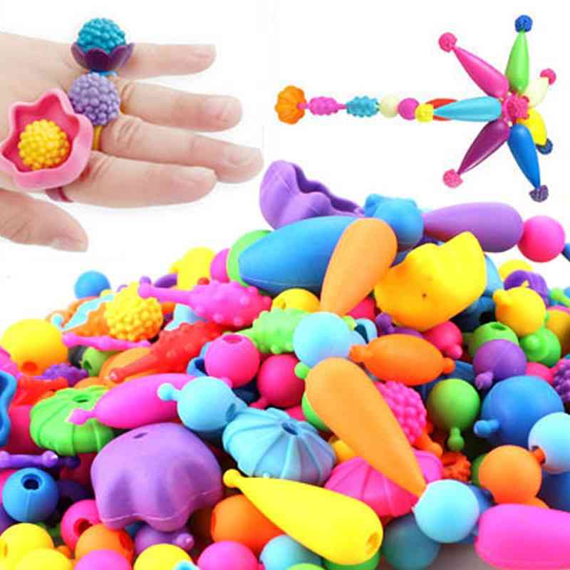 Pärlor flickor leksaker, kreativitet handarbete barn hantverk barnarmband - handgjorda smycken