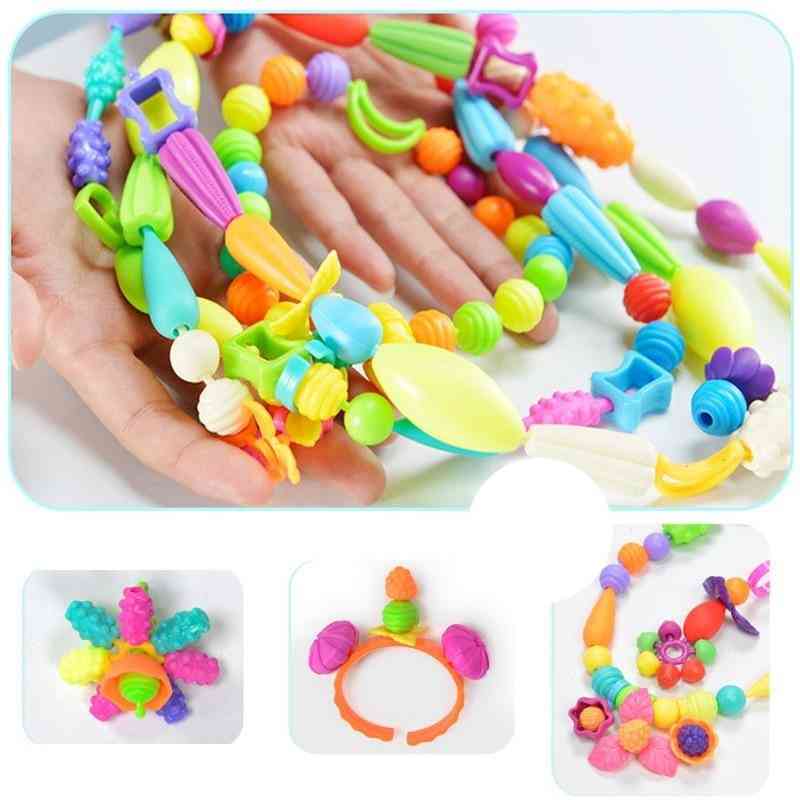 Pärlor flickor leksaker, kreativitet handarbete barn hantverk barnarmband - handgjorda smycken
