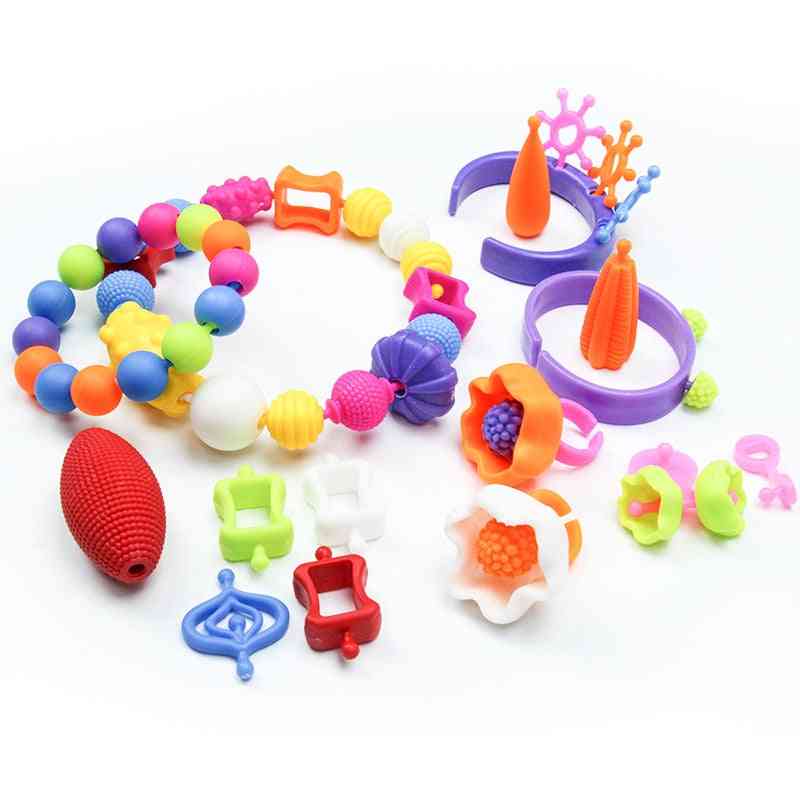 Mărgele fete jucării, creativitate croșetă copii meșteșuguri brățări pentru copii- bijuterii lucrate manual