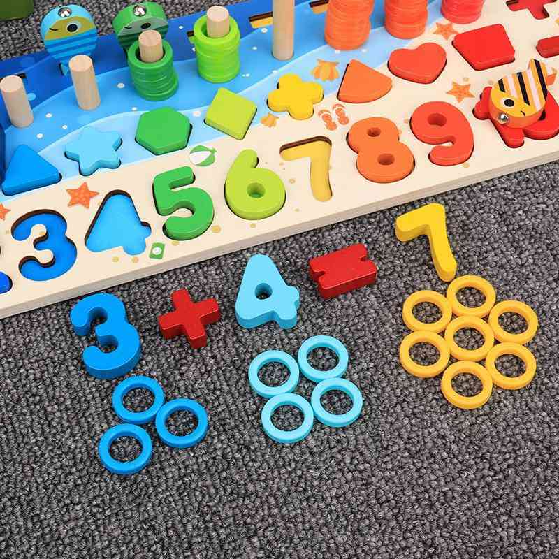 Montessori pædagogisk træ matematik bord legetøj til børn