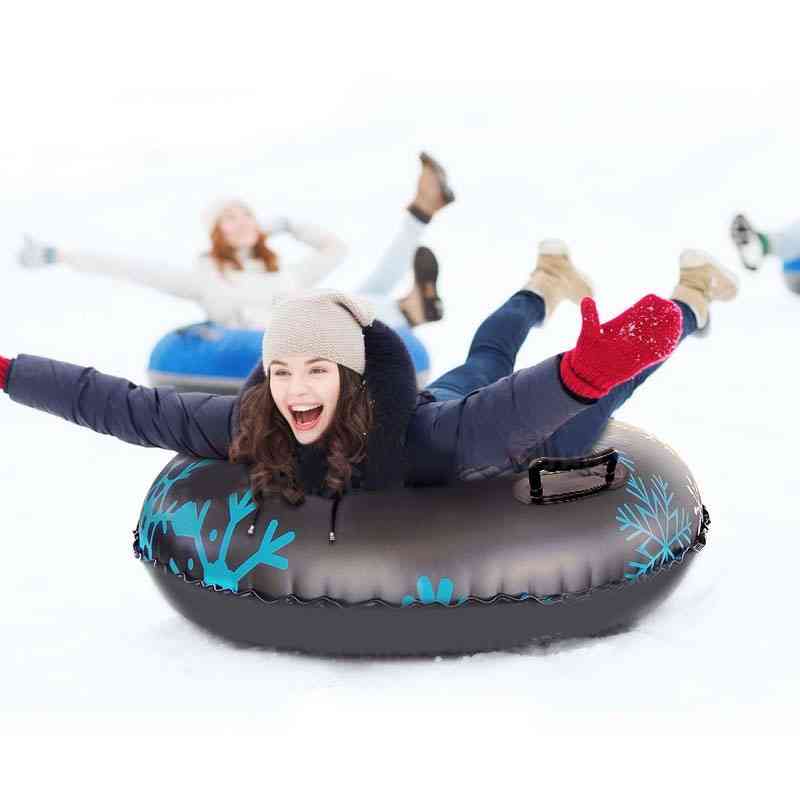 Inflatable, Printed Pvc Snow Tube With Handle For Skiing