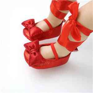 Bowknot design baby pige sko til bryllup, prinsesse fest