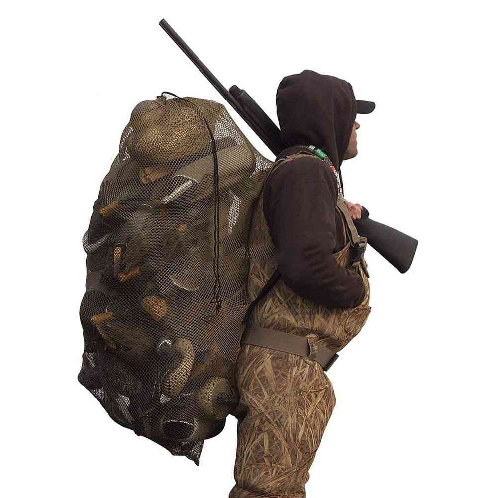 Decoy Mesh Bag Hunting Pouch Duck Waterfowl Carrying Adjustable Strap Supplies