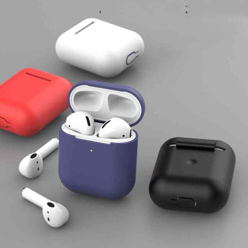 Silikónové puzdro na slúchadlá pre airpods, nárazuvzdorný bezdrôtový ochranný kryt Bluetooth, kožené doplnky