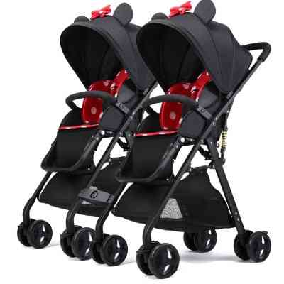 Lightweight Folding Portable Baby High Landscape Pocket Umbrella Cart Twin Stroller