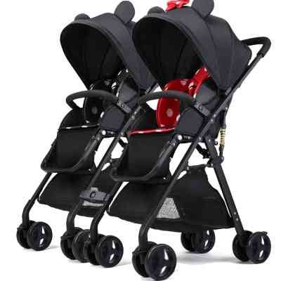 Lightweight Folding Portable Baby High Landscape Pocket Umbrella Cart Twin Stroller