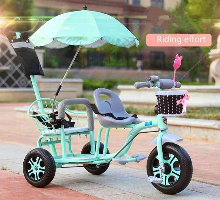 Baby Child Double Tricycle Bicycle Baby Twin Stroller