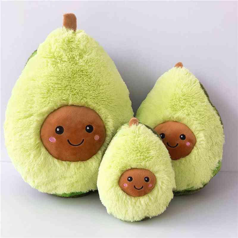 Söt avokado fylld komfortdocka mjuk soffkudde tecknad fruktkudde för barn födelsedag julklappar