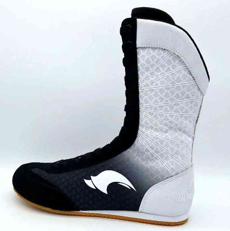 Rubber Outsole Breathable Combat Sneakers - Professional Boxing Wrestling Shoes