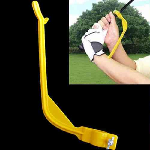 Swing de golf, entraînement au swing, outil d'aide pour le poignet de l'entraîneur, contrôle de l'alignement des gestes (jaune)
