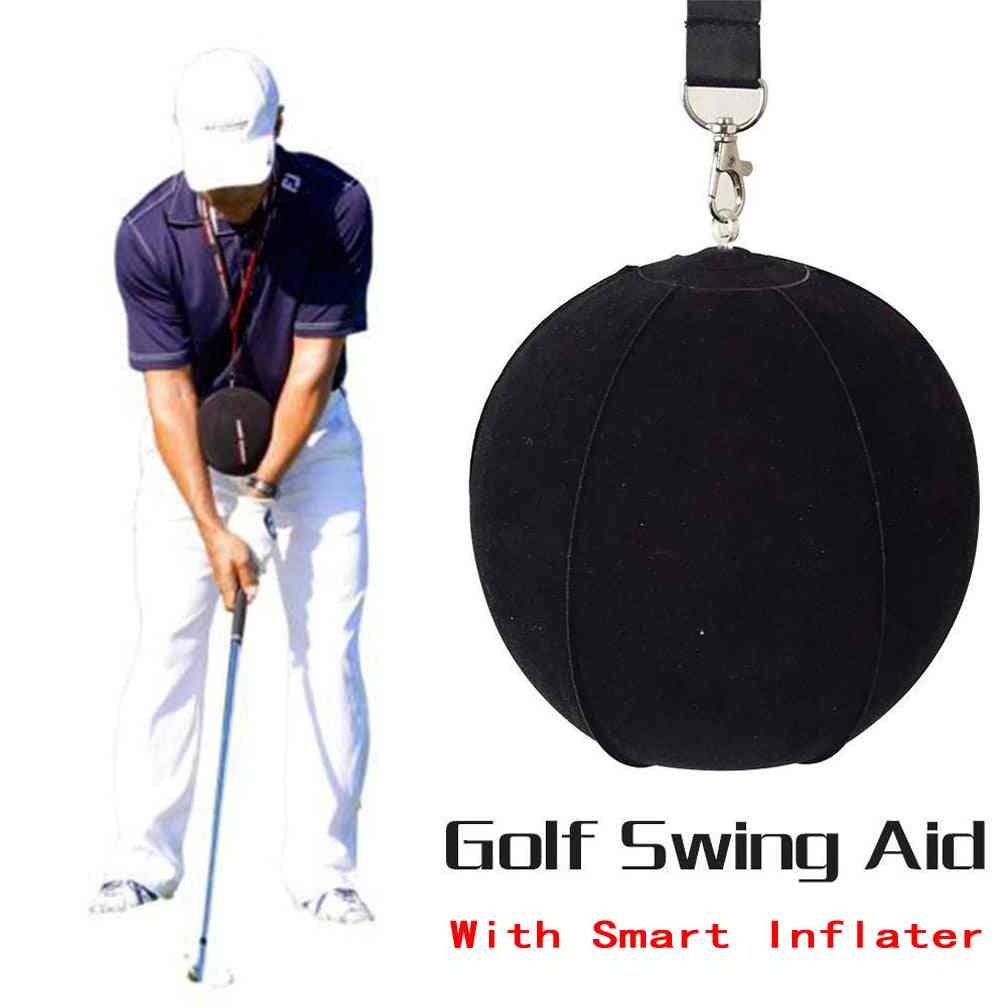 Golf Swing Trainer Ball With Smart Inflatable, Assist Correction Training