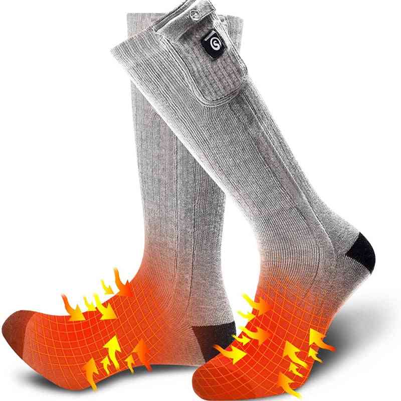 Electric Rechargeable Women Men Heated Thermal Socks