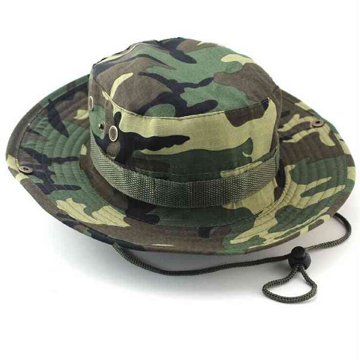 Klasszikus amerikai harci hadsereg stílusú gi boonie bush dzsungel kalap, napsapka férfiaknak, női pamut szakadás álcázás katonai vödör