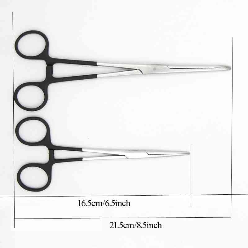 Stainless Steel Fly Fishing Forceps Hook Remover, Tackle Straight Tip Clamps, Plier Tools