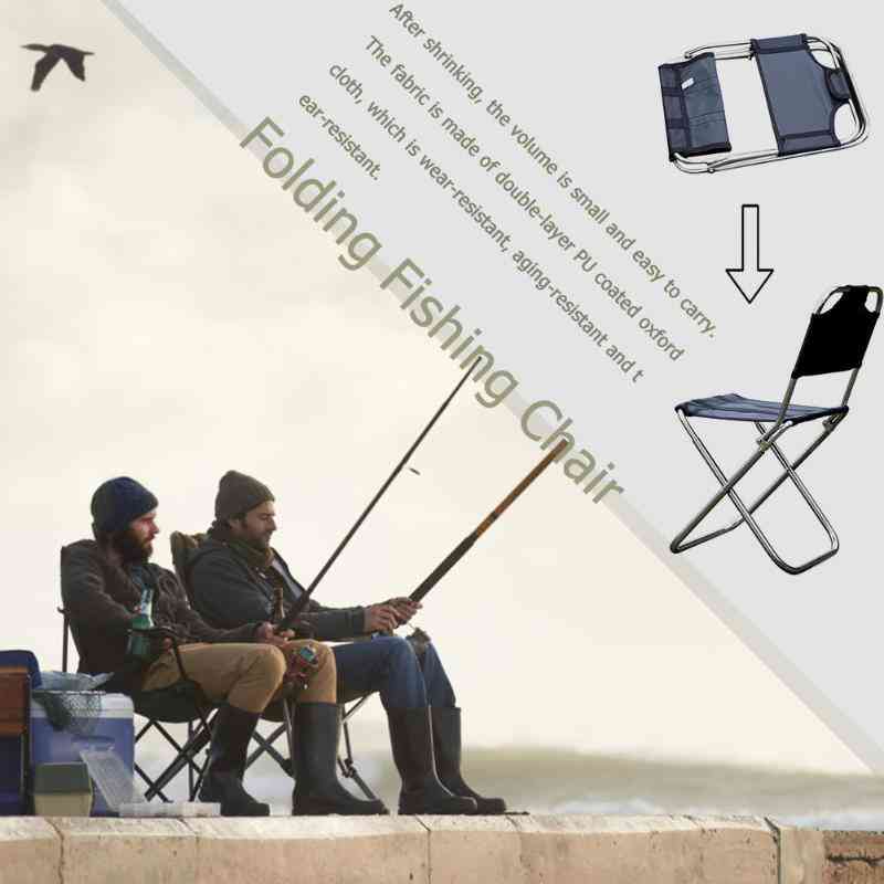 Vonkajšia skladacia stolička, rybárske sedadlo pre táborenie, prenosná stolička na grilovanie