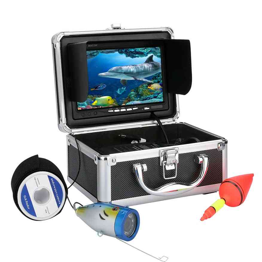 комплект за видеокамера за подводен риболов, led светлини с монитор