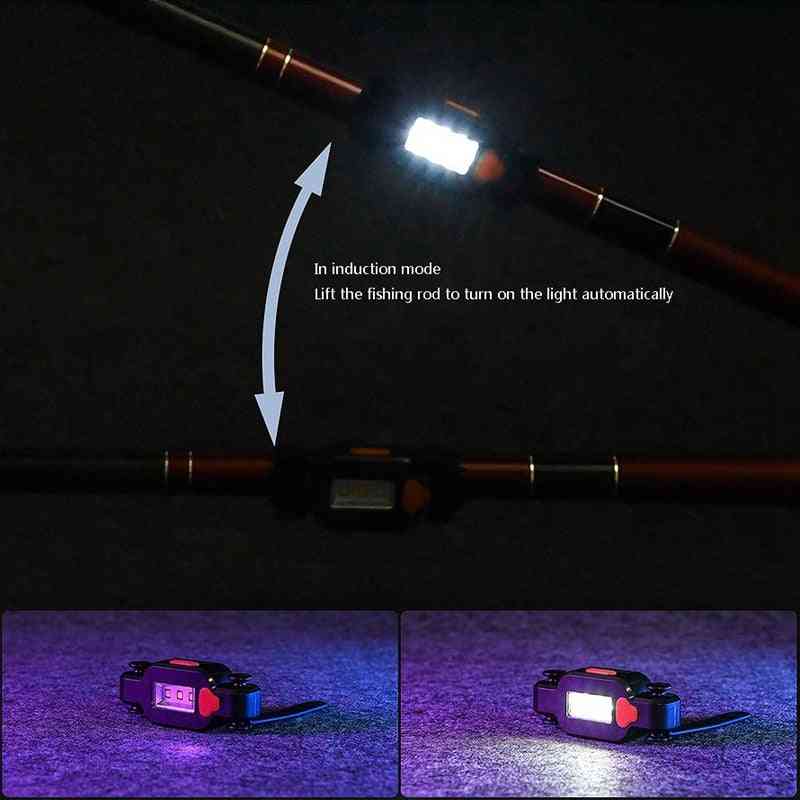 Senzor electronic de tijă de pescuit cu led, lampă cu inducție de gravitație ușoară, clopot de alarmă cu sunet de mușcătură de pește