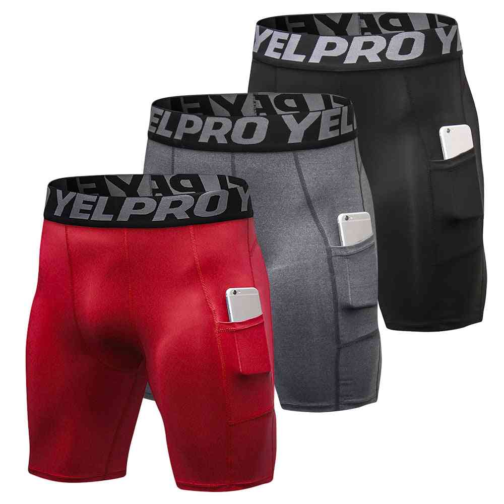 3 Pack Men's Compression Fitness Shorts
