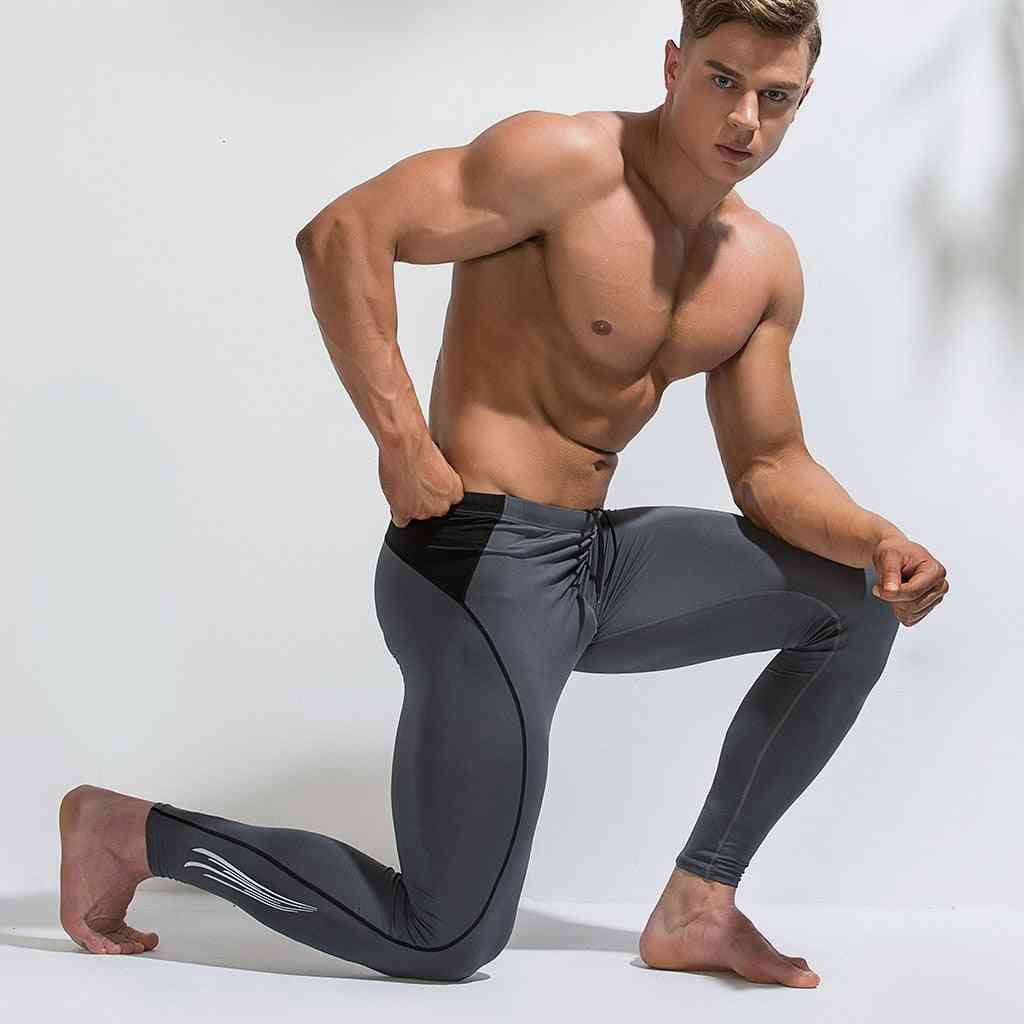 мъжки компресионни панталони - фитнес клинове фитнес спортни облекла чорапогащи за бягане