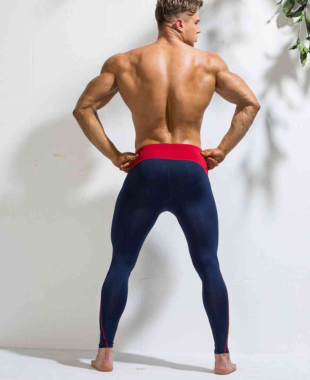 Męskie spodnie kompresyjne - legginsy gimnastyczne odzież sportowa fitness legginsy do biegania