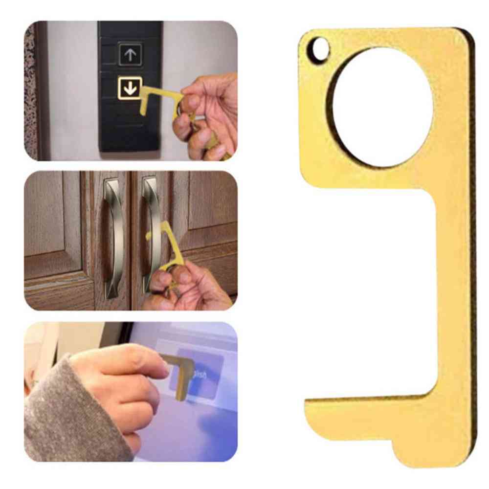 Handgemaakte antibacteriële sleutelhanger van de deuropener - accessoires voor het openen van de deurgreep zonder aanraking