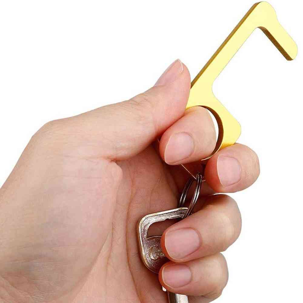 Handgemaakte antibacteriële sleutelhanger van de deuropener - accessoires voor het openen van de deurgreep zonder aanraking
