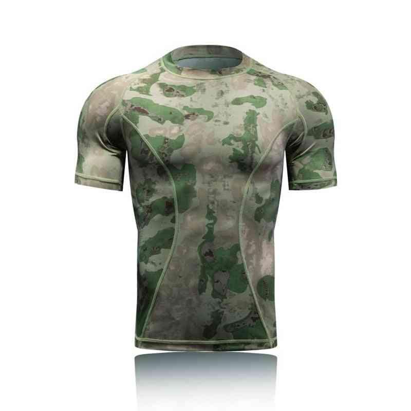 Militær taktisk skjorte, kamp-t-shirts med korte ærmer mænd
