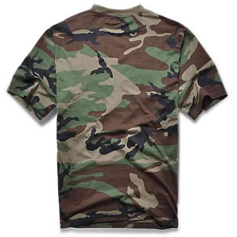 T-shirt manica o collo stampa mimetica / militare