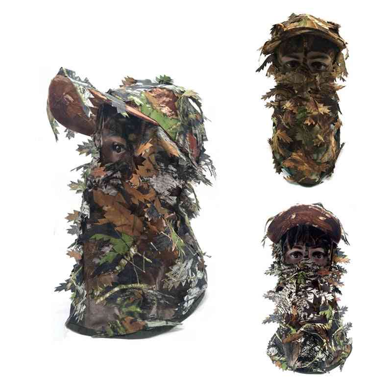 Chapéu de camuflagem e máscara facial para caça selvagem