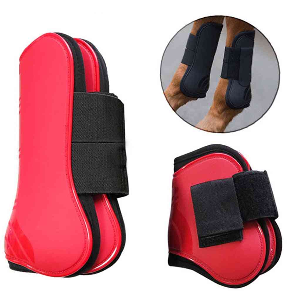 Horse Front And Hind Leg Protect Boots-outer Faux Leather Shell/soft Inner Pad