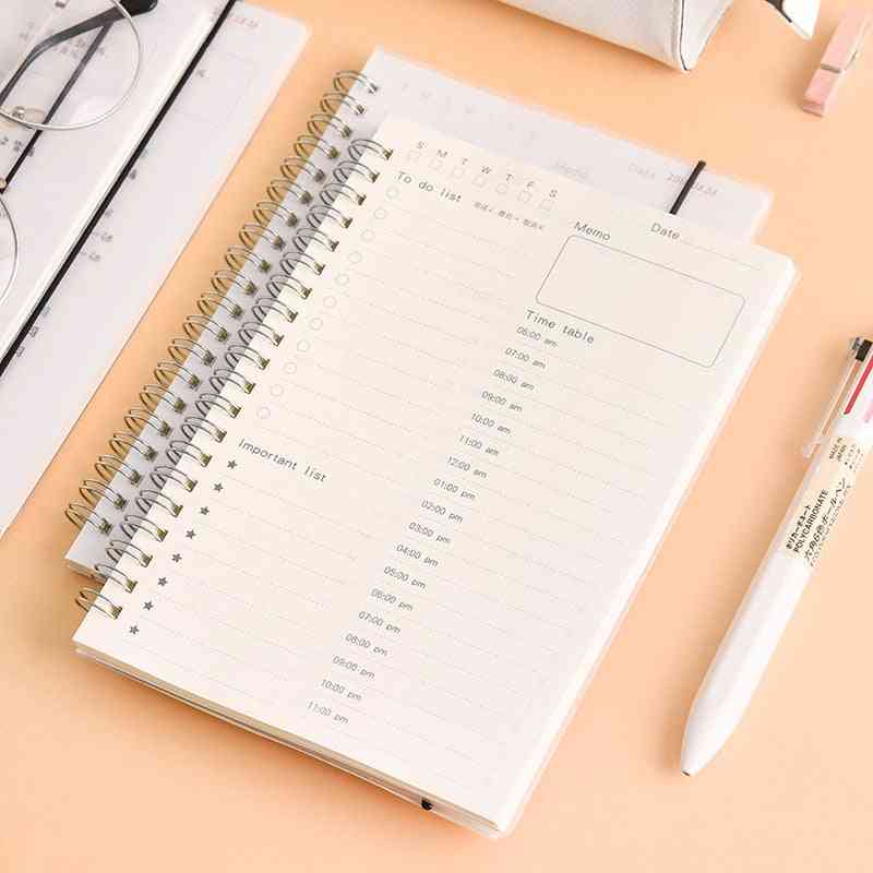 Daily Plan Time  Management Day-schedule Learning Student's Self Discipline Notepad