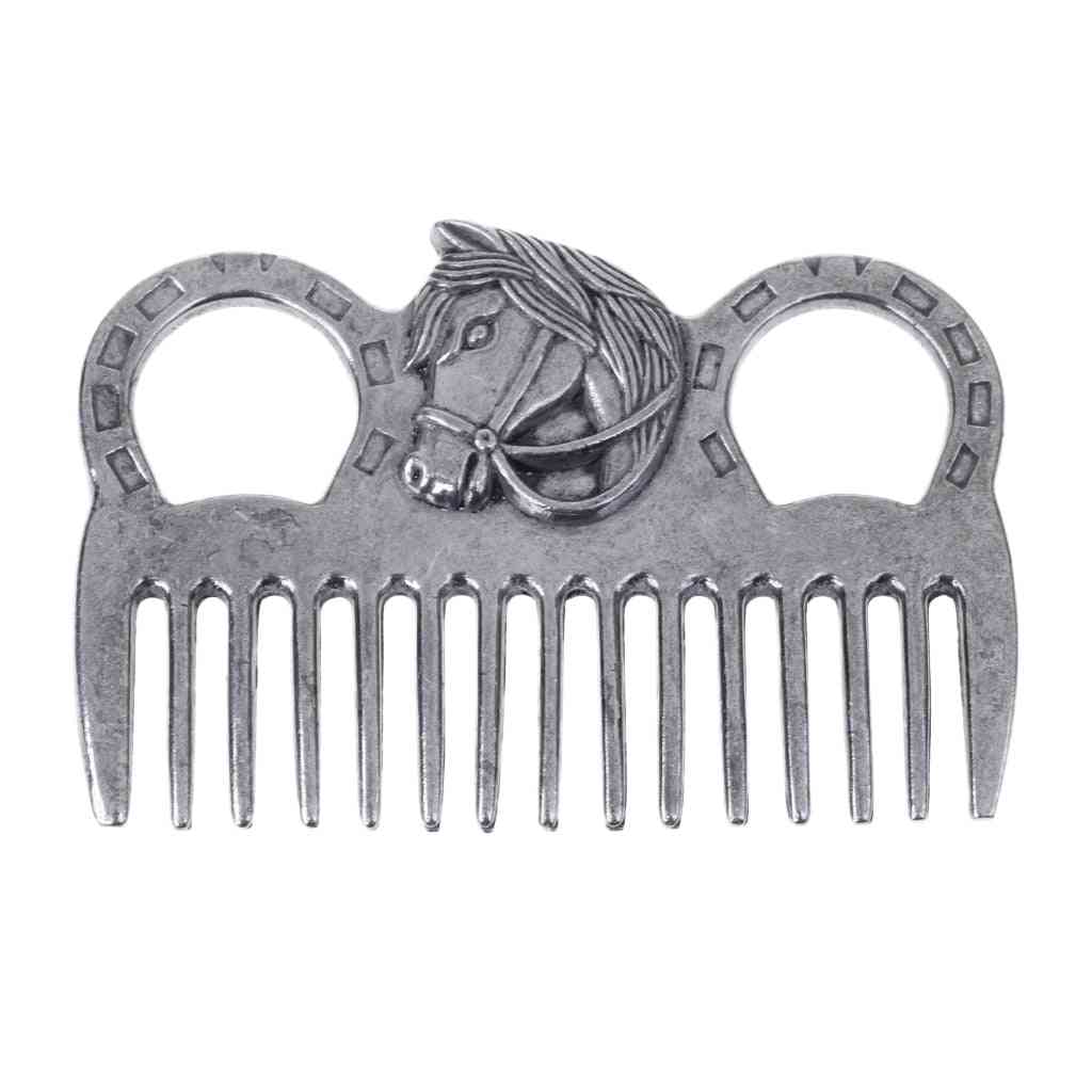 Stainless Steel, Polished Horse Pony Grooming Comb