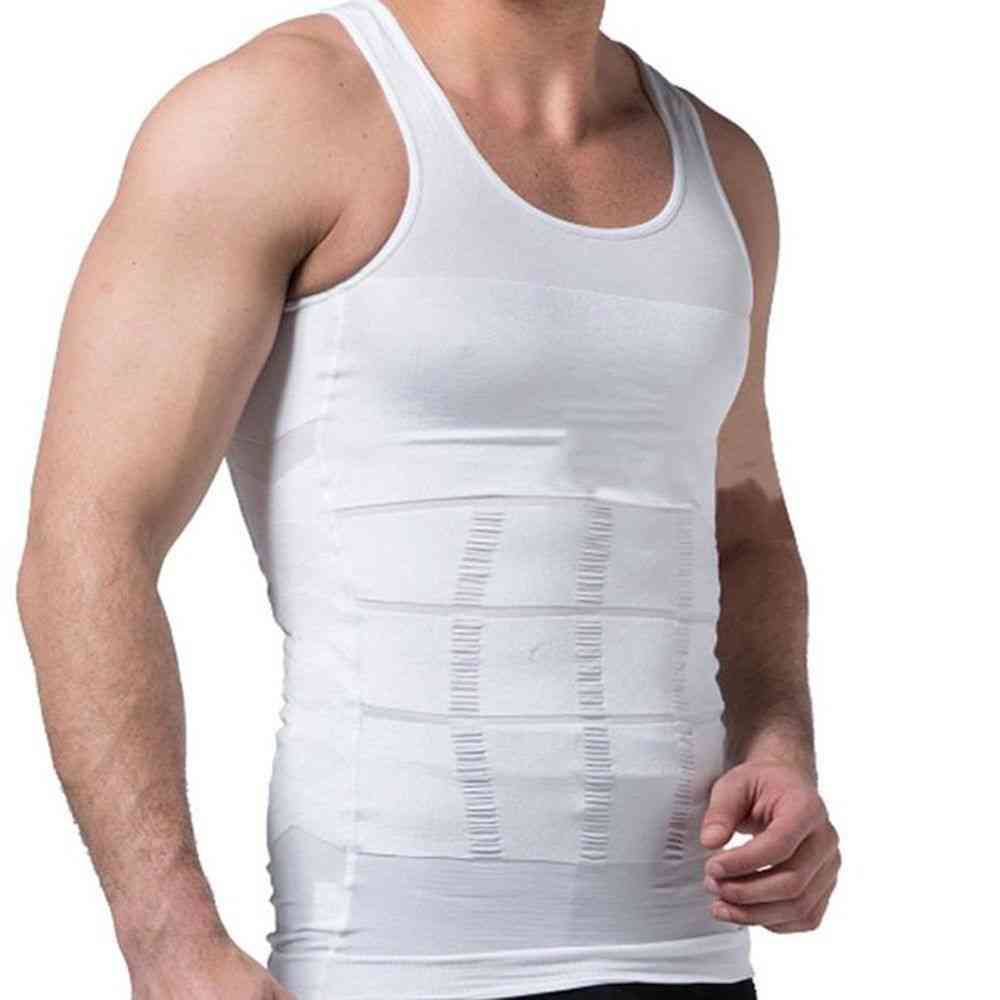 Men Slim Vest Sweat Body Shaper Tank Top- Slim Trimmer Shirt