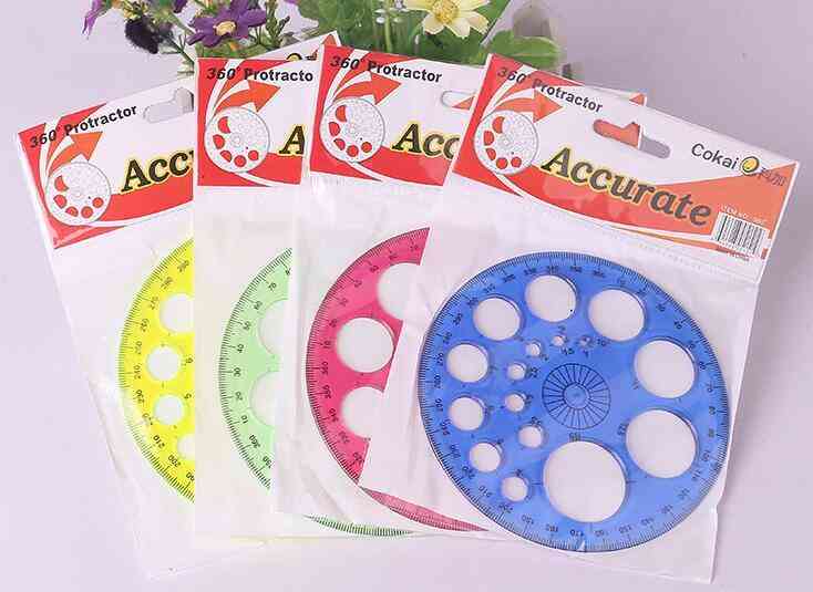 360 Degree Round Ruler-circle Drafting Protractorlate