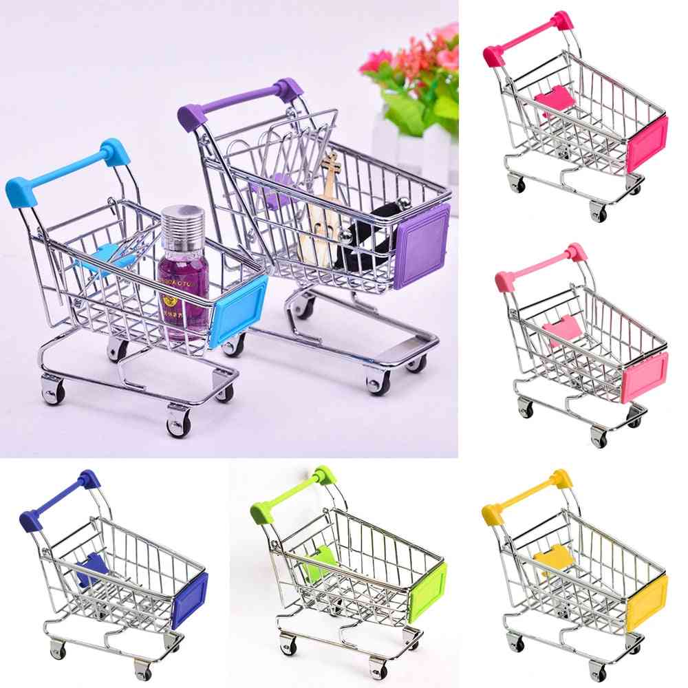 Mini Shopping Cart For Desktop Decoration/toy For Kids