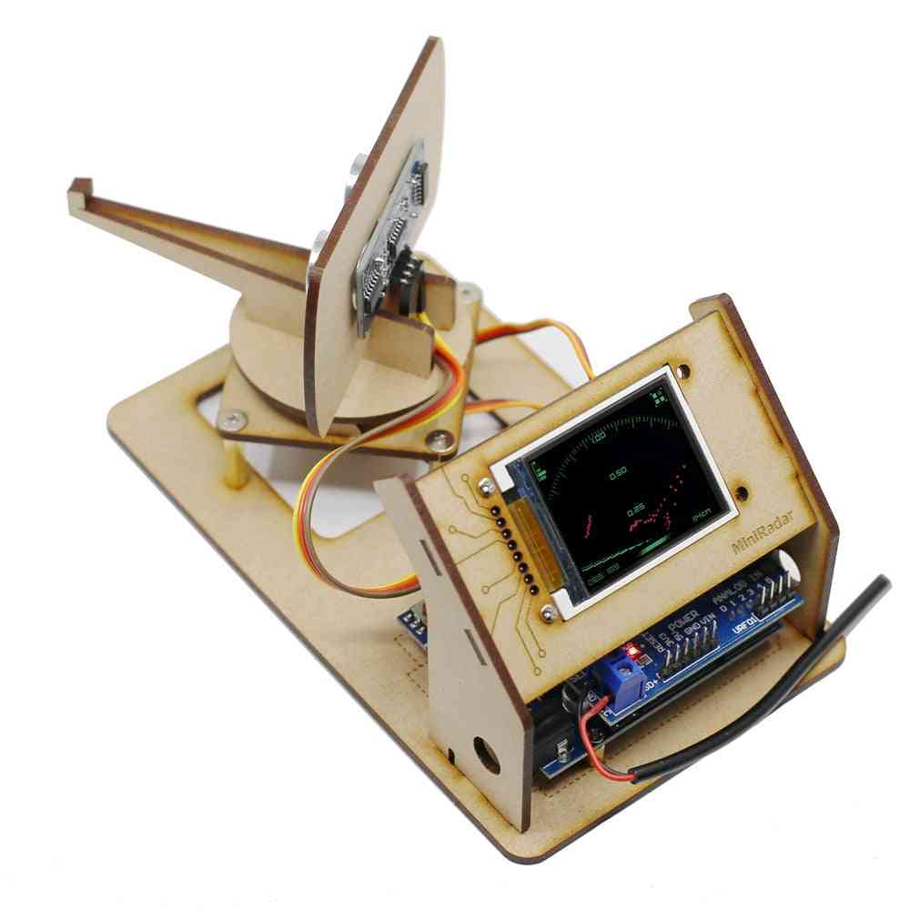 Mini robot de détection de radar à écran lcd ultrasonique
