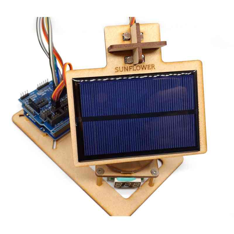 Arduino inteligentné solárne sledovacie zariadenie diy technológia, výučba programovacieho kitu