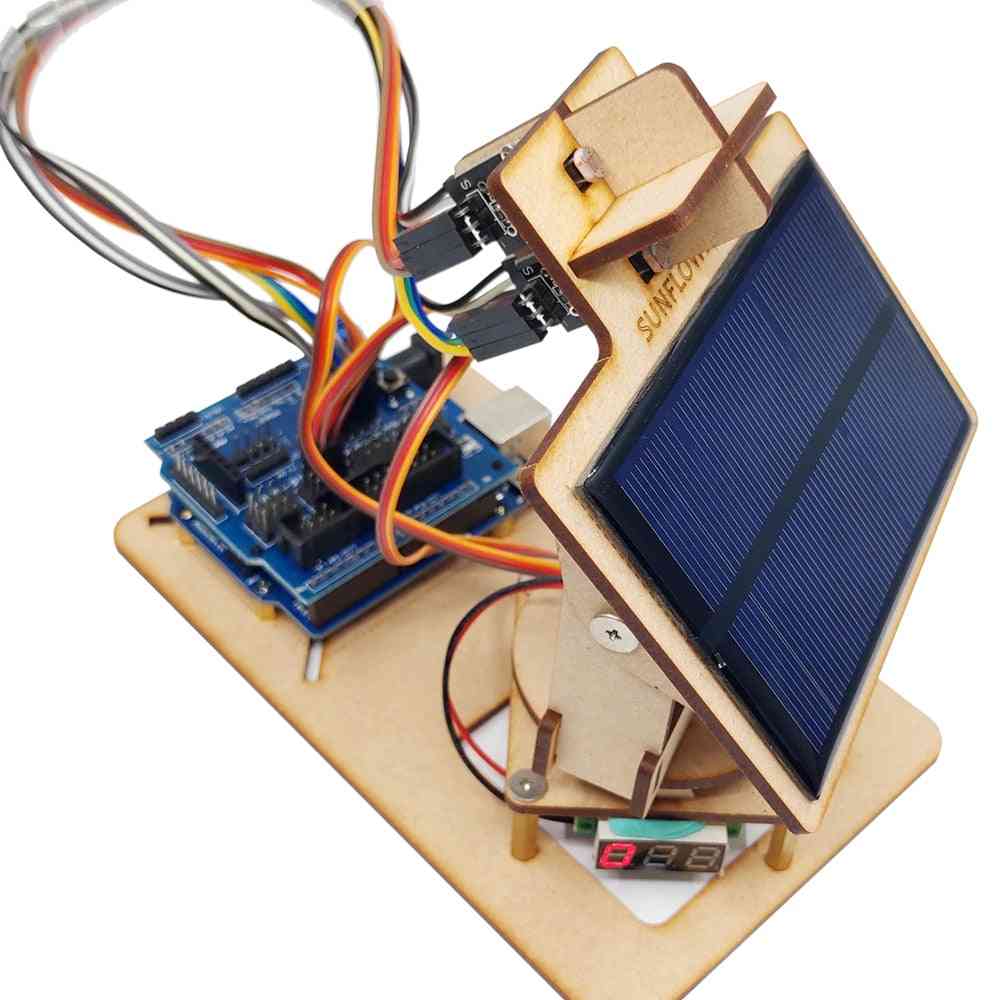 Arduino intelligens napkövető eszköz diy technológia, tanulási programozó készlet